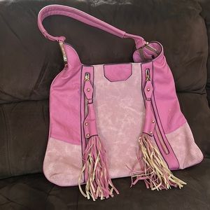 “NEW” Pink Suede Shoulder Bag/Purse